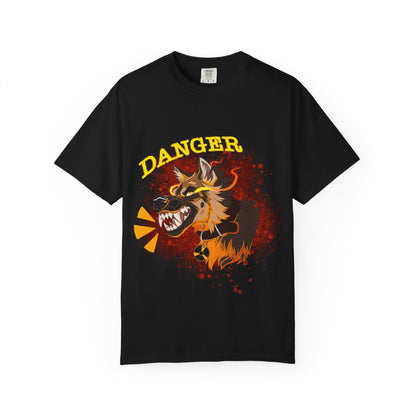 Danger Dog T-Shirt | Grunge Snarling Aggressive Dog Shirt | Dog Lover Gift | Furry Animal Tee | Animal Kingdom