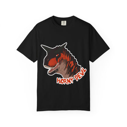 Carnotaurus Dinosaur Graphic Tee: Vintage Zine Style, Ring-Spun Cotton (Adults)