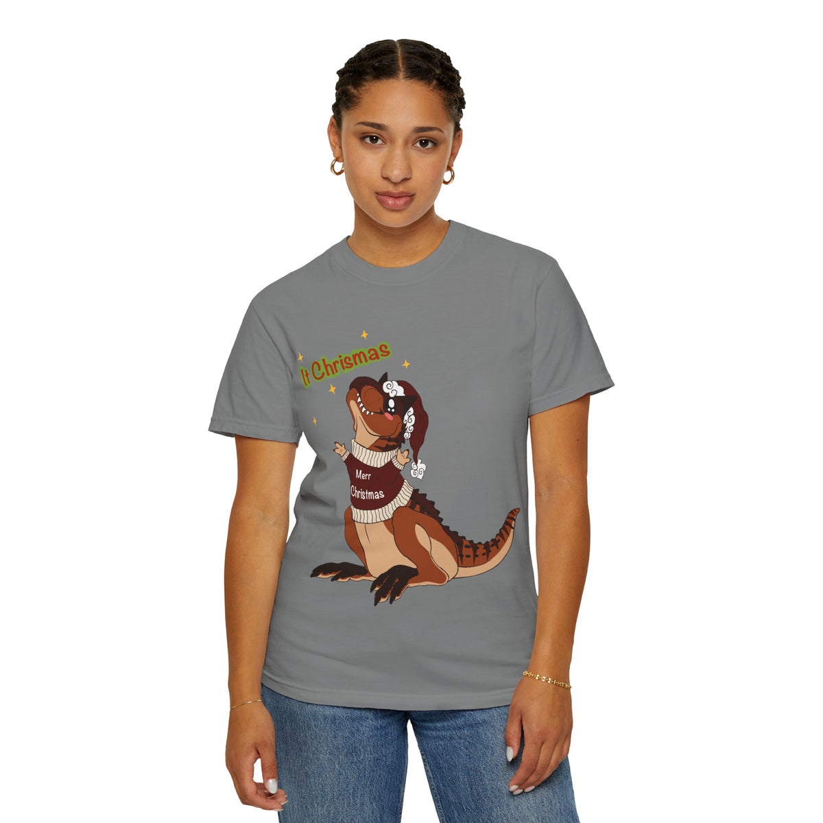 Carnotaurus in Santa Hat | It Christmas Meme | Christmas T-Shirt | Dinosaur Christmas Tee | Dinosaur Lover Gift | Dino Holiday Sweater