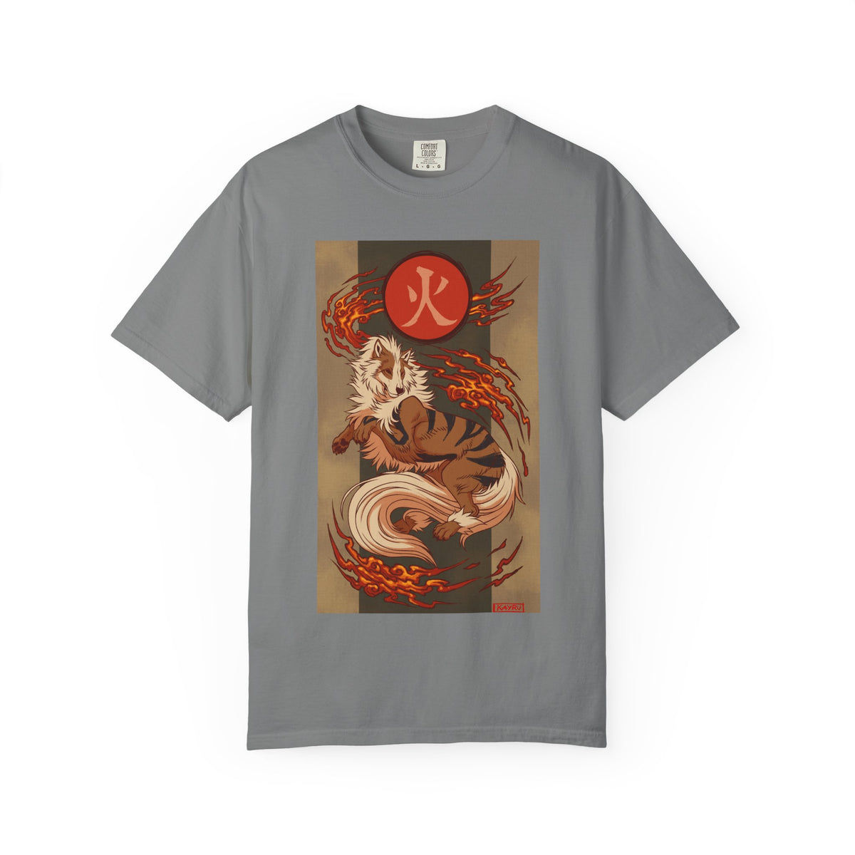 okémon x Okami Crossover | Arcanine x Amaterasu Wearable Art Tee | Japanese Wolf Spirit x Fire Hound T-Shirt | Graphic shirt |