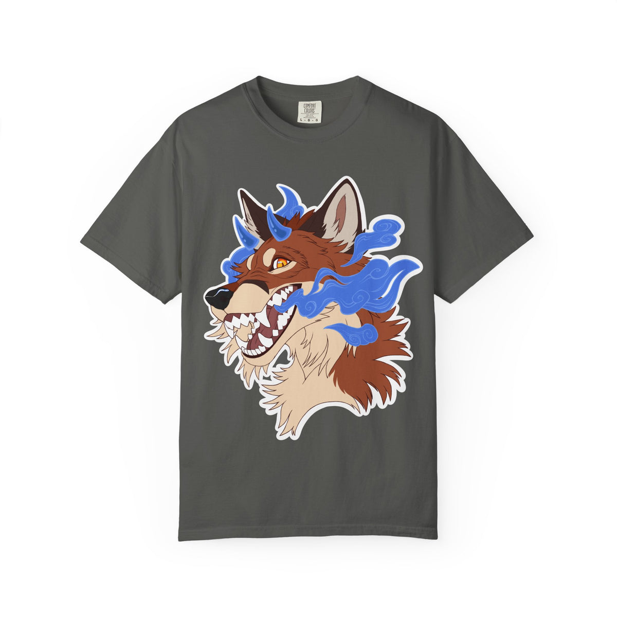 Japanese Fox Yokai T-Shirt | Oni Fox Shirt | Spirit Demon Tee | Furry Art | Artist Zoomorphic Graphic Tee shirt