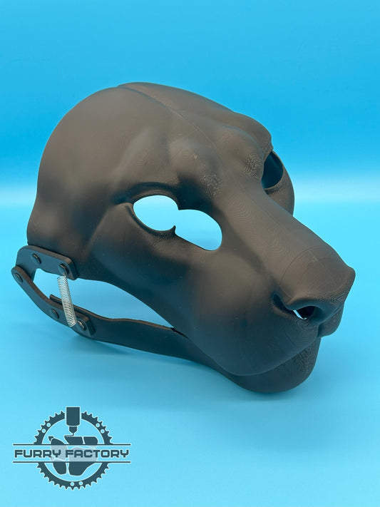 Tiger Fursuit Head Base: Realistic 3D Printed Moving Jaw Feline Big Cat Blank