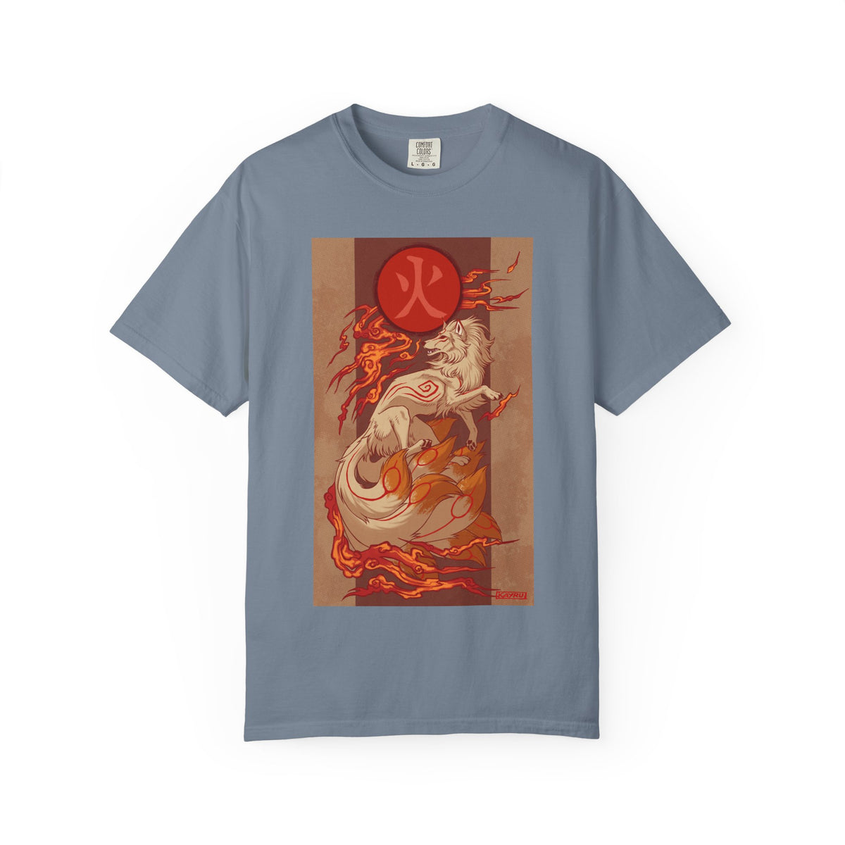 NineTails Pokémon Shirt x Okami Style Tee | Fox T-Shirt | Kitsune Shirt | Japanese Fox Tee | Art Anime Fire Spirit Mythical Creature Apparel