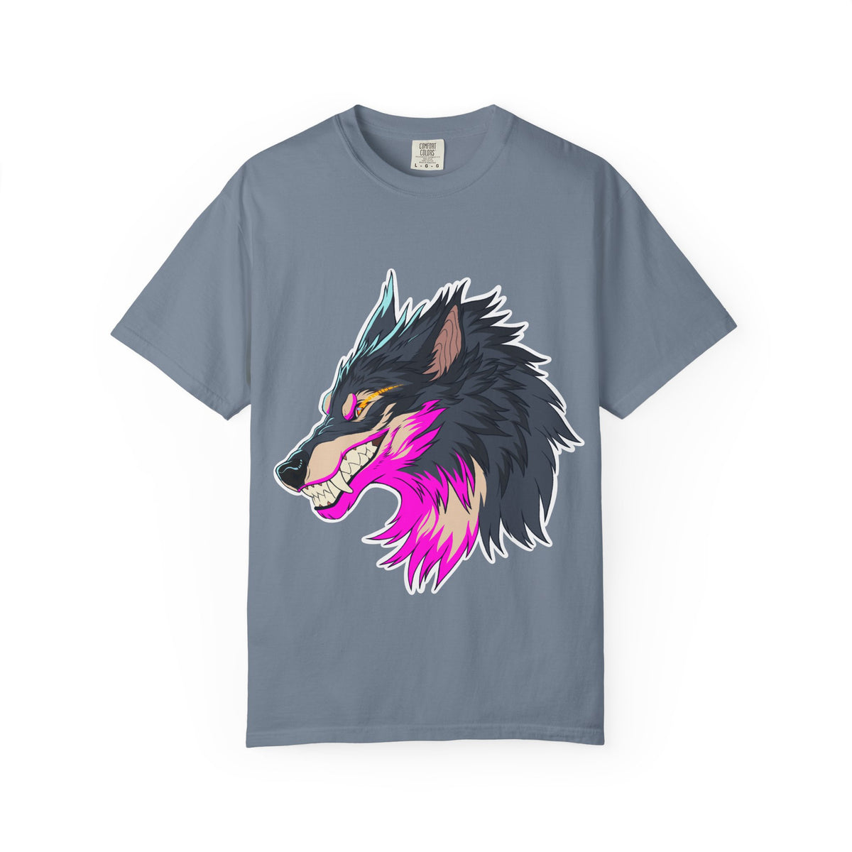 Furry Shirt | Neon Pink Wolf Graphic Tee: Off-Center Art, Furry fandom shirt Fan Gift