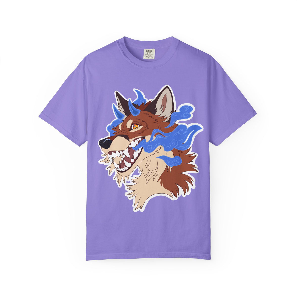 Japanese Fox Yokai T-Shirt | Oni Fox Shirt | Spirit Demon Tee | Furry Art | Artist Zoomorphic Graphic Tee shirt