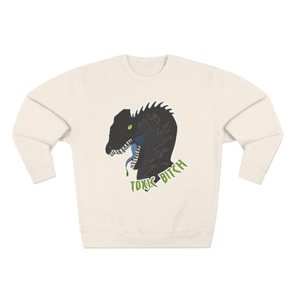 Dilophosaurus Dinosaur "Toxic Bitch" Crewneck Sweatshirt