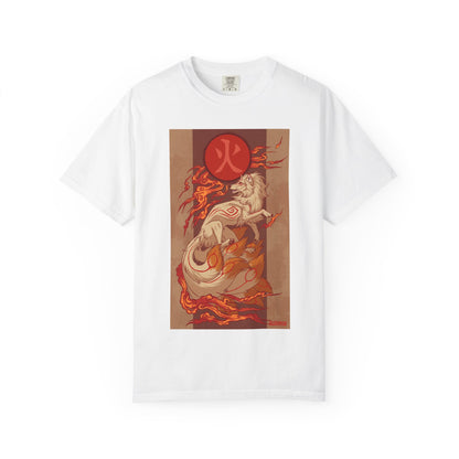NineTails Pokémon Shirt x Okami Style Tee | Fox T-Shirt | Kitsune Shirt | Japanese Fox Tee | Art Anime Fire Spirit Mythical Creature Apparel