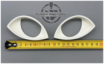 Fursuit Eye Blanks: Fox 3D Printed Semi-Toony Follow-Me Style for DIY Masks