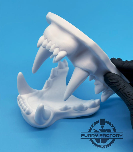 Lion Fursuit Jaw Set: 3D Printed Realistic Big Cat Teeth for Lion Bases