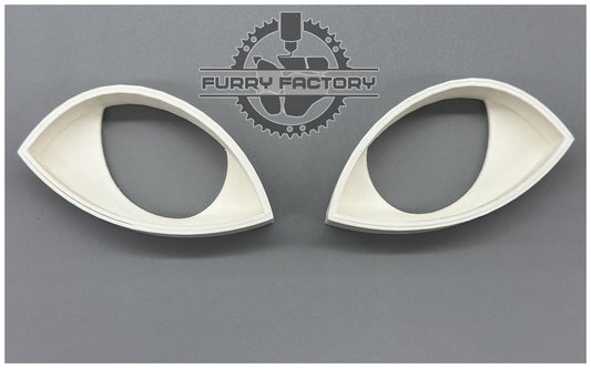 Fursuit Eye Blanks: Fox 3D Printed Semi-Toony Follow-Me Style for DIY Masks