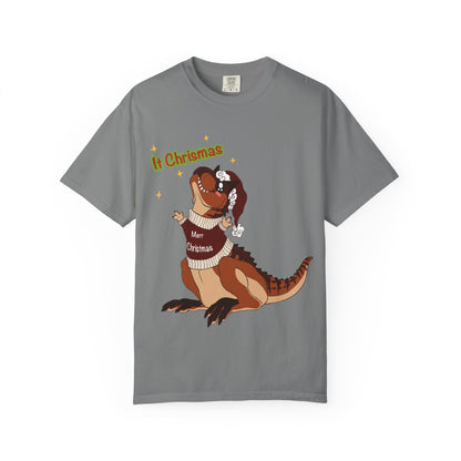 Carnotaurus in Santa Hat | It Christmas Meme | Christmas T-Shirt | Dinosaur Christmas Tee | Dinosaur Lover Gift | Dino Holiday Sweater