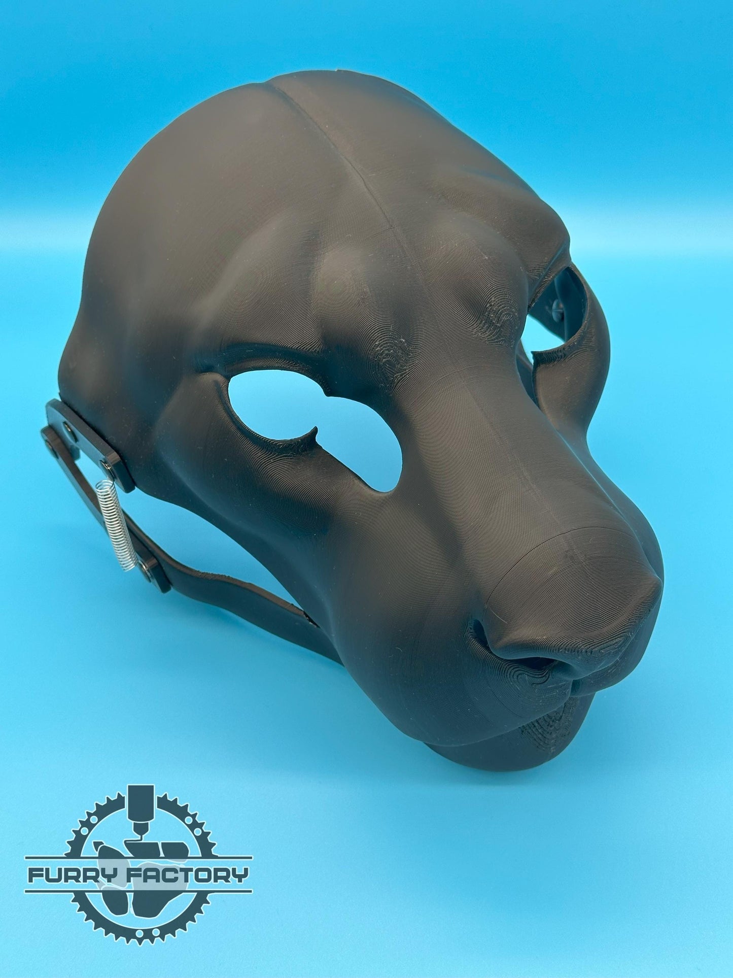 Tiger Fursuit Head Base: Realistic 3D Printed Moving Jaw Feline Big Cat Blank