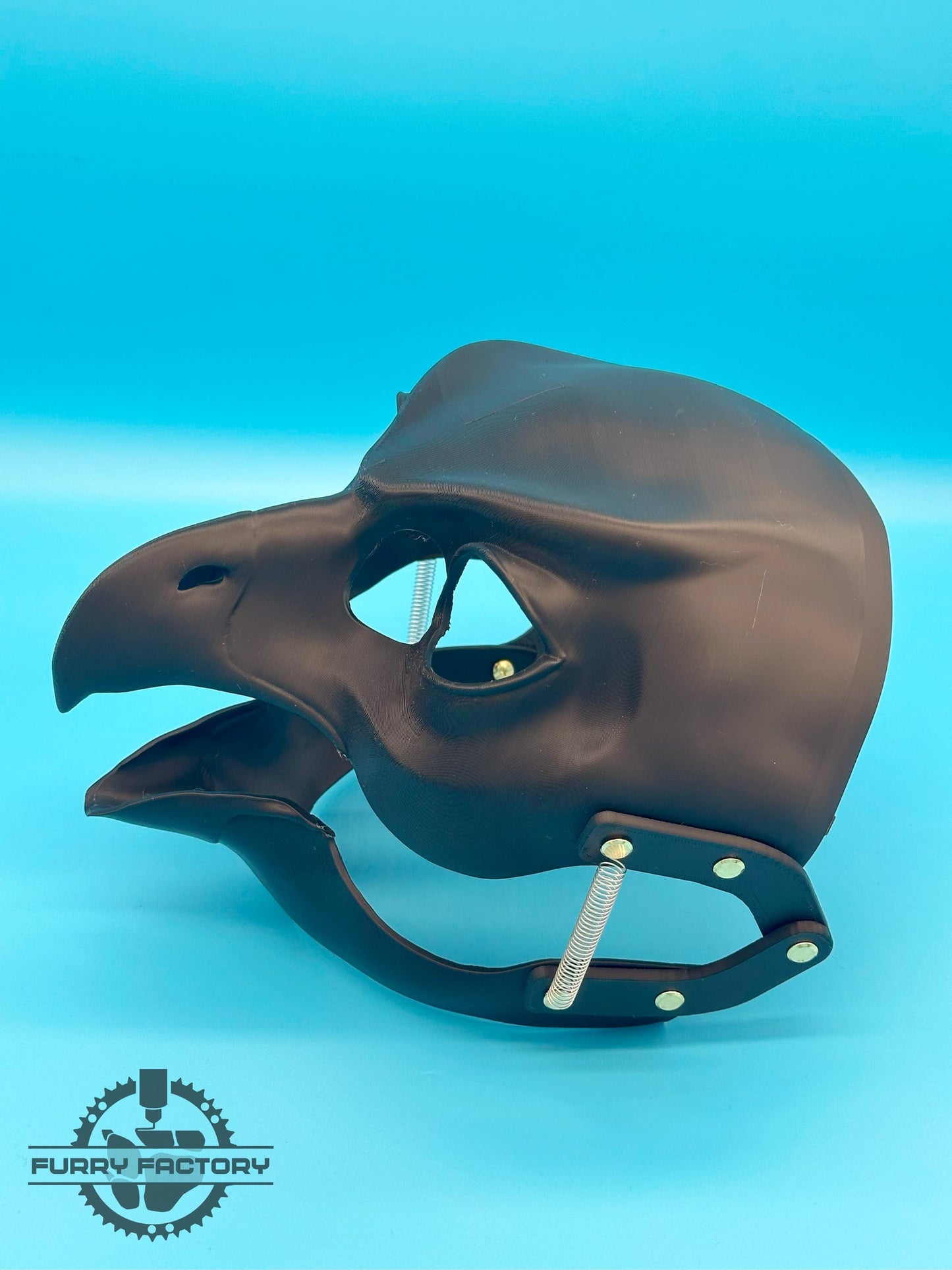 Owl Fursuit Head Base: Realistic 3D Printed Moving Jaw Avian Bird Blank