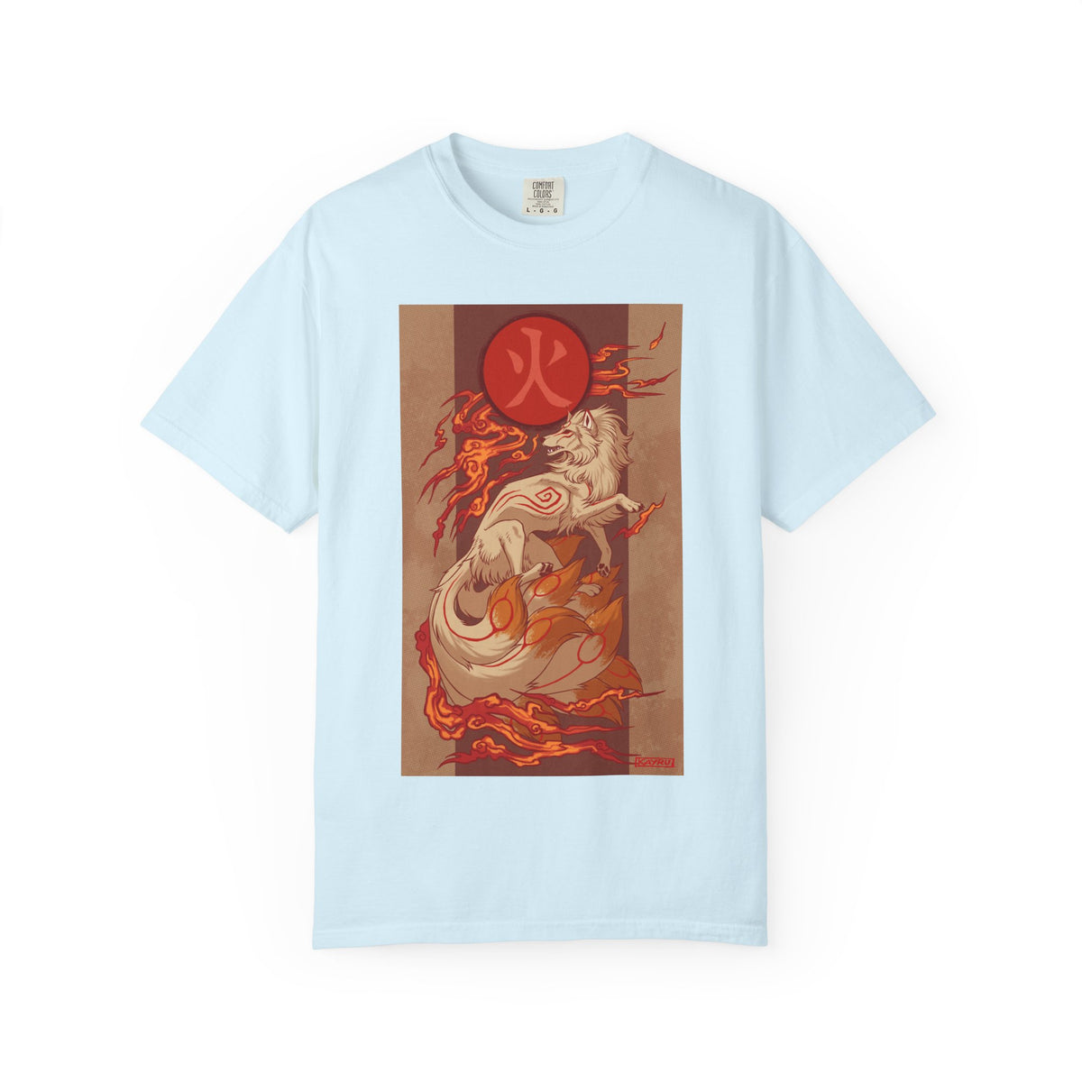 NineTails Pokémon Shirt x Okami Style Tee | Fox T-Shirt | Kitsune Shirt | Japanese Fox Tee | Art Anime Fire Spirit Mythical Creature Apparel