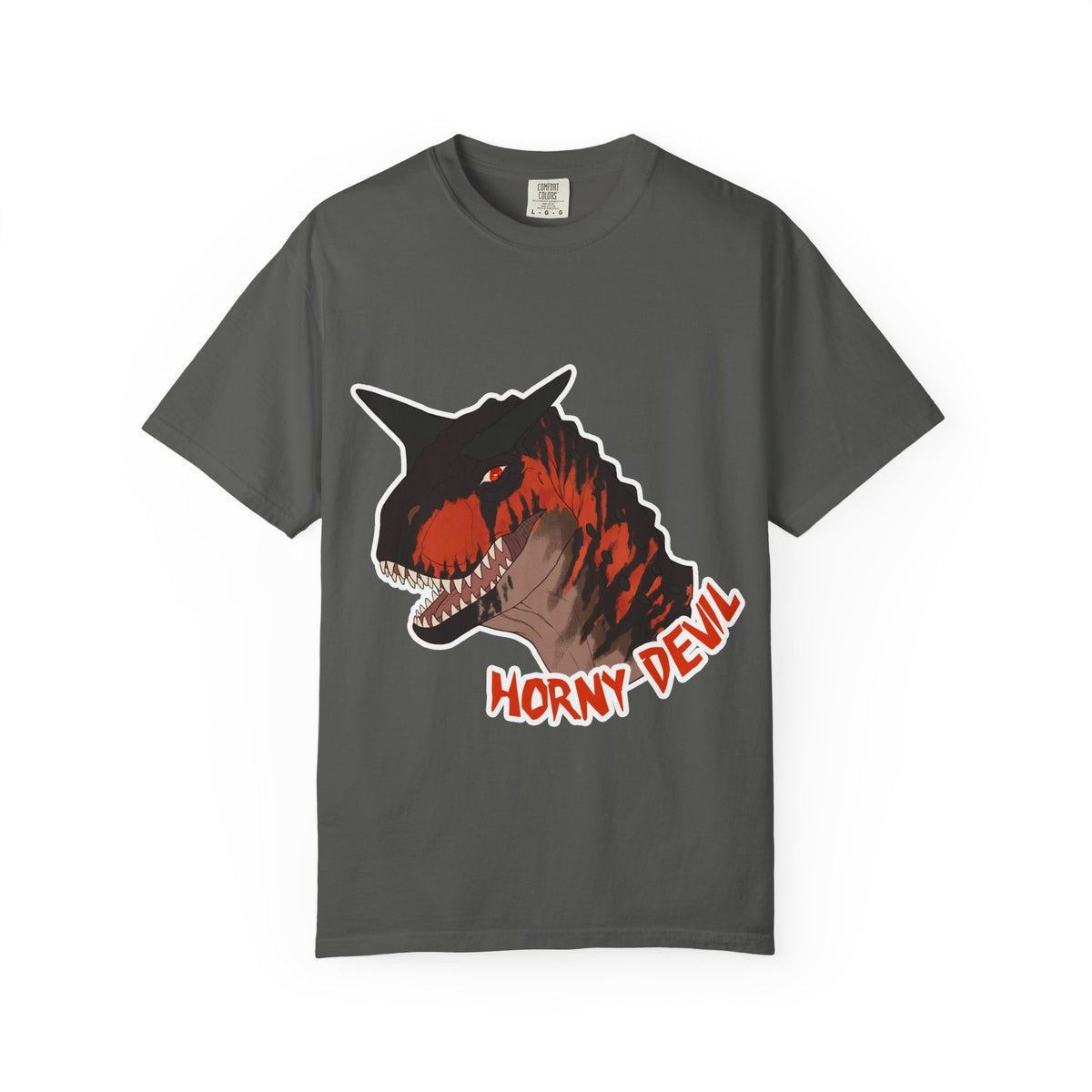 Carnotaurus Dinosaur Graphic Tee: Vintage Zine Style, Ring-Spun Cotton (Adults)