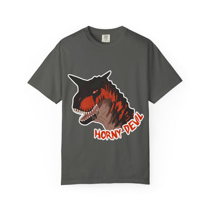 Carnotaurus Dinosaur Graphic Tee: Vintage Zine Style, Ring-Spun Cotton (Adults)