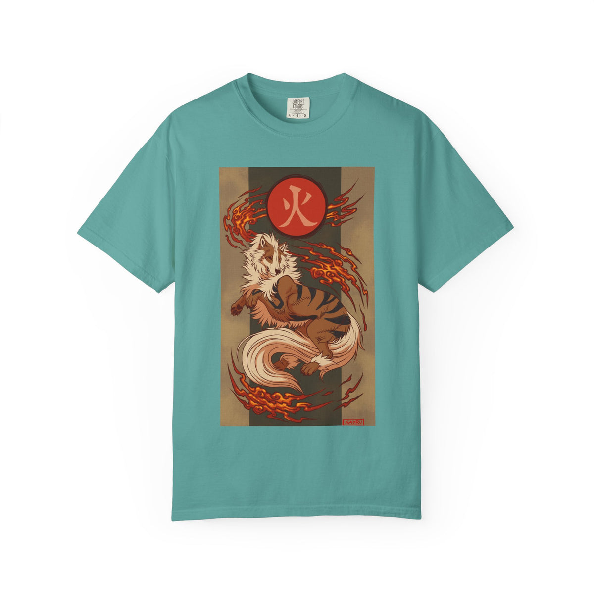 okémon x Okami Crossover | Arcanine x Amaterasu Wearable Art Tee | Japanese Wolf Spirit x Fire Hound T-Shirt | Graphic shirt |