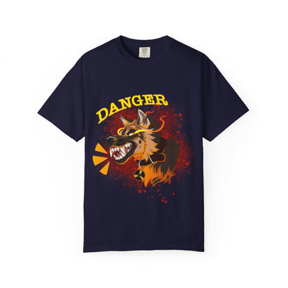 Danger Dog T-Shirt | Grunge Snarling Aggressive Dog Shirt | Dog Lover Gift | Furry Animal Tee | Animal Kingdom