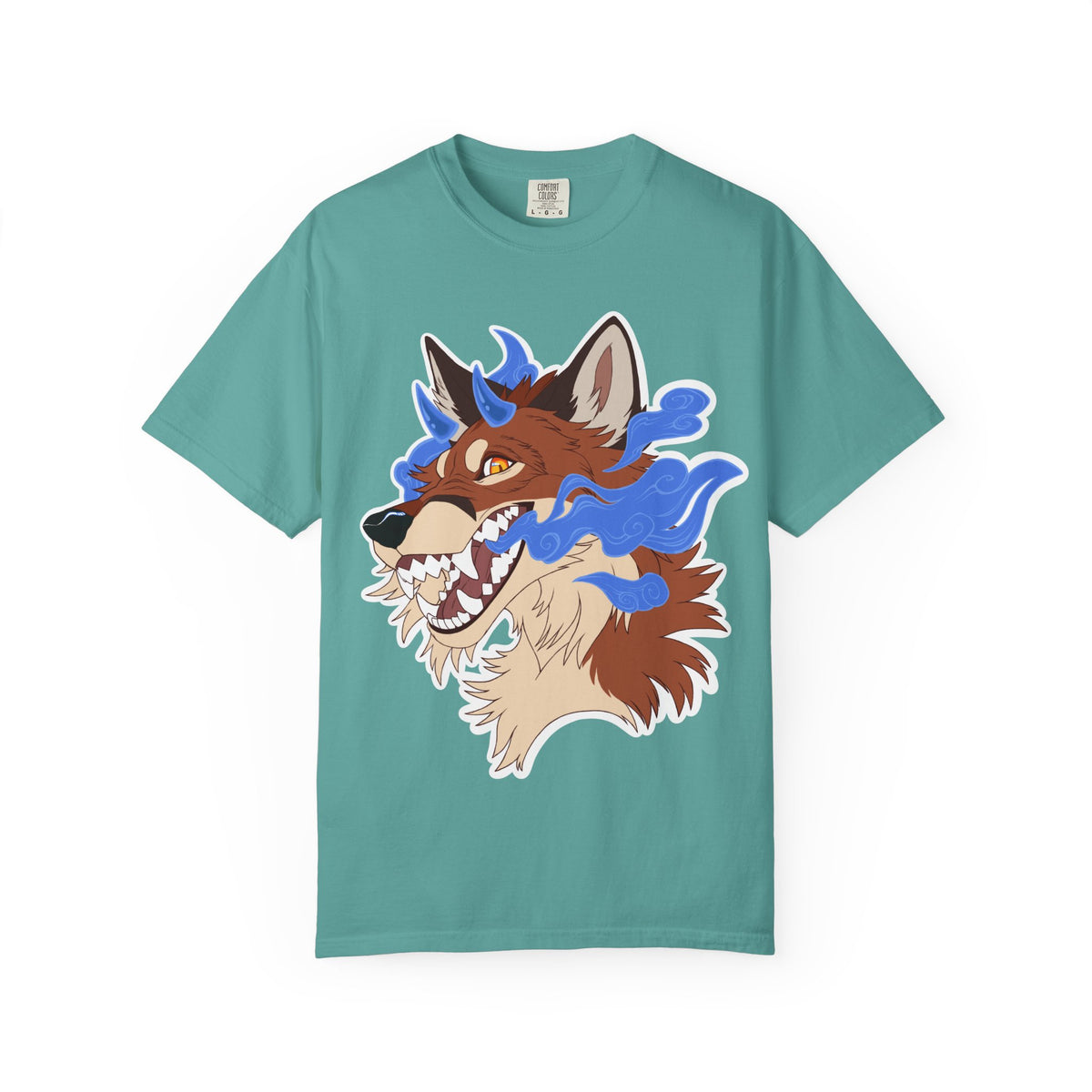 Japanese Fox Yokai T-Shirt | Oni Fox Shirt | Spirit Demon Tee | Furry Art | Artist Zoomorphic Graphic Tee shirt