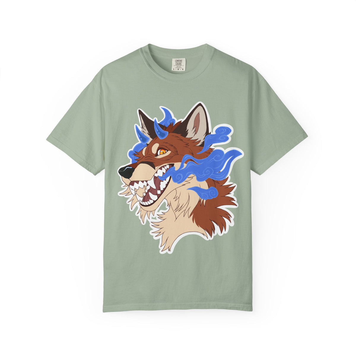 Japanese Fox Yokai T-Shirt | Oni Fox Shirt | Spirit Demon Tee | Furry Art | Artist Zoomorphic Graphic Tee shirt