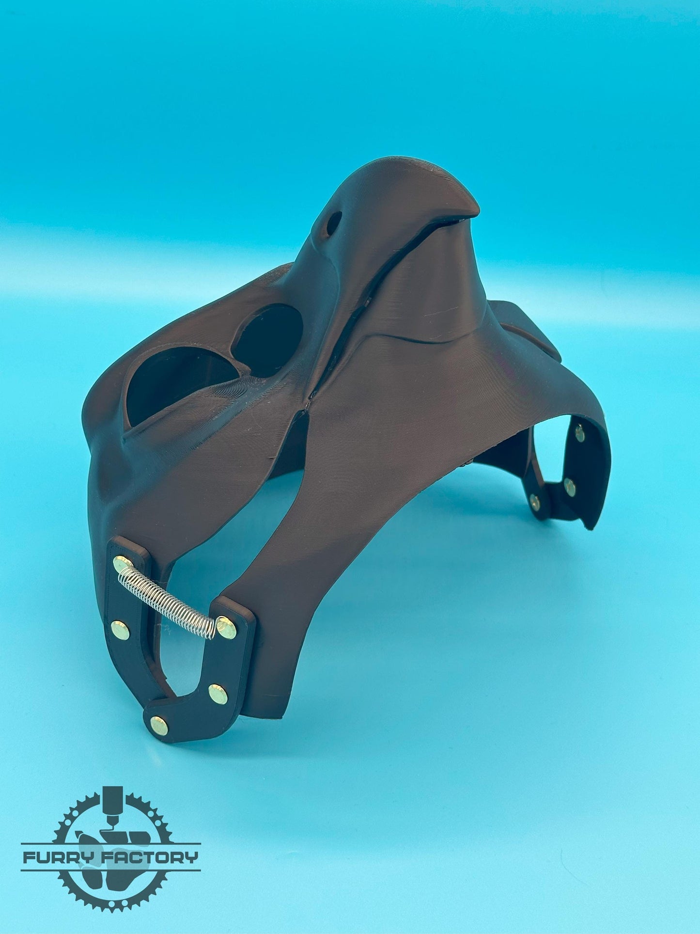 Owl Fursuit Head Base: Realistic 3D Printed Moving Jaw Avian Bird Blank