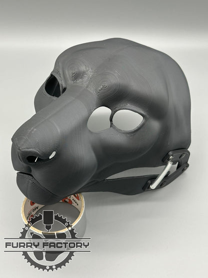 Snow Leopard Fursuit Head Base: Realistic 3D Printed Moving Jaw Feline Snep Blank