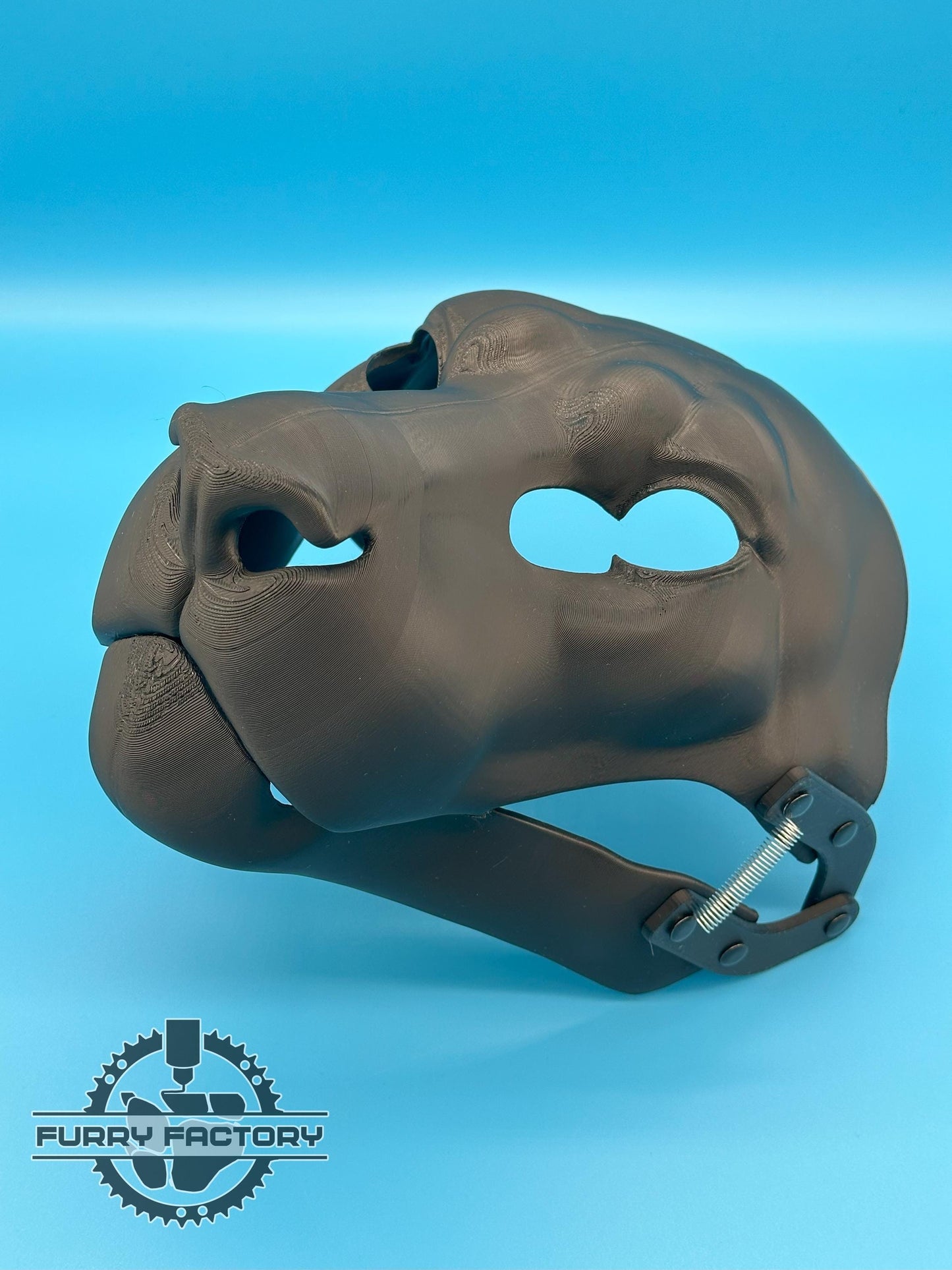 Tiger Fursuit Head Base: Realistic 3D Printed Moving Jaw Feline Big Cat Blank