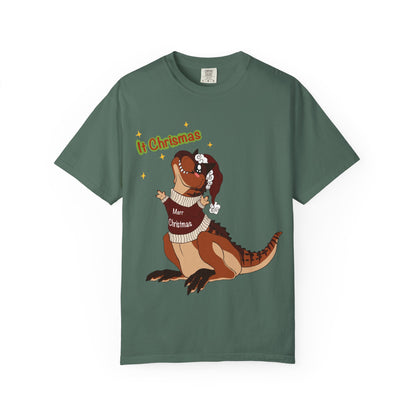 Carnotaurus in Santa Hat | It Christmas Meme | Christmas T-Shirt | Dinosaur Christmas Tee | Dinosaur Lover Gift | Dino Holiday Sweater