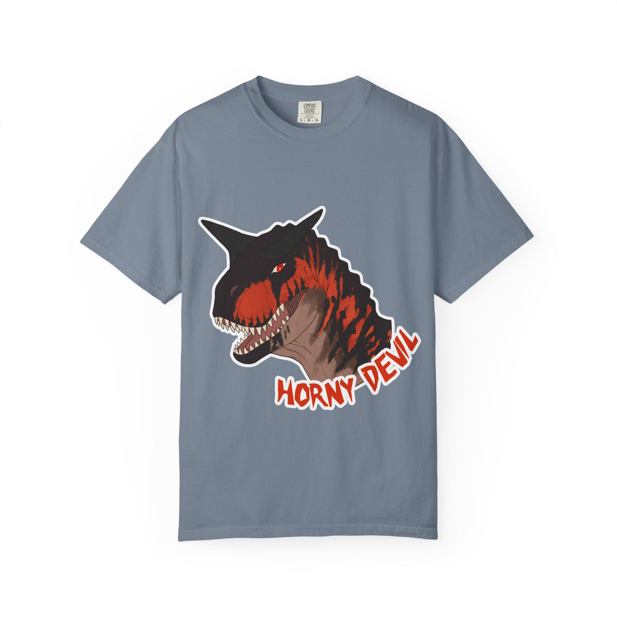 Carnotaurus Dinosaur Graphic Tee: Vintage Zine Style, Ring-Spun Cotton (Adults)