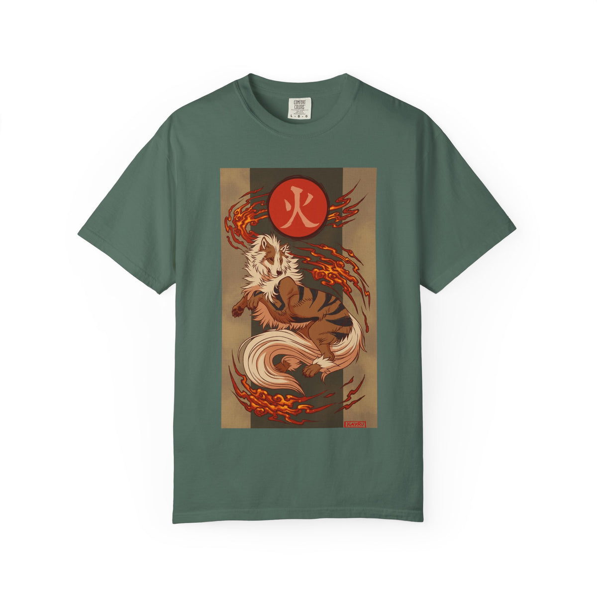 okémon x Okami Crossover | Arcanine x Amaterasu Wearable Art Tee | Japanese Wolf Spirit x Fire Hound T-Shirt | Graphic shirt |