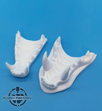 Fox Fursuit Jaw Set: 3D Printed Realistic Teeth for Fox Head Base