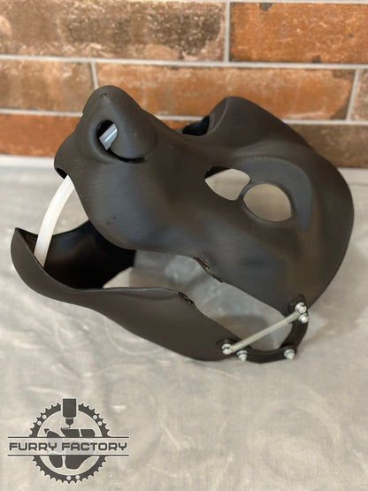 Canine Fursuit Head Base - Semi-Realistic 3D Printed Moving Jaw Blank