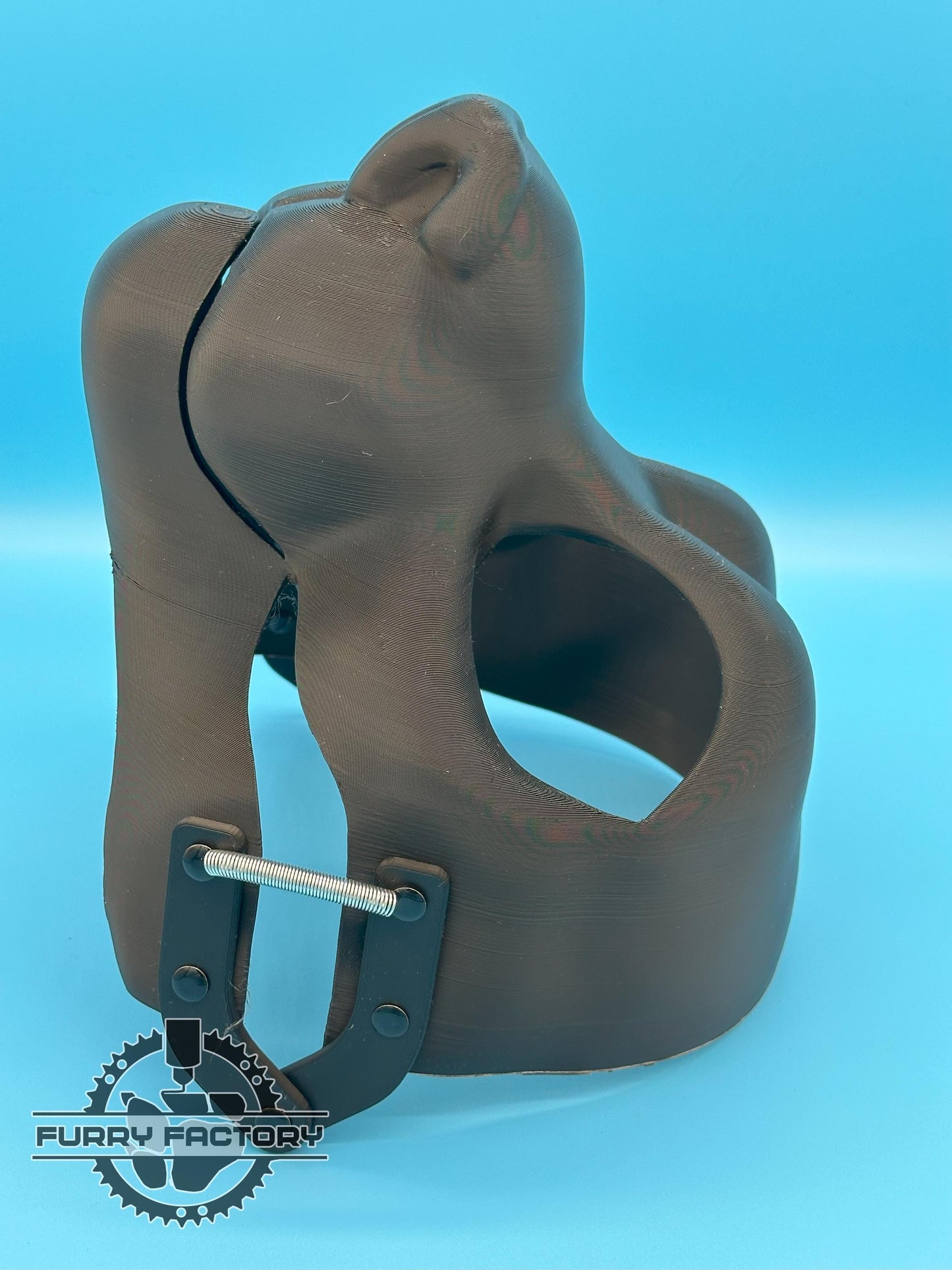 Feline Fursuit Head Base: Semi-Toony 3D Printed Moving Jaw Cat Blank