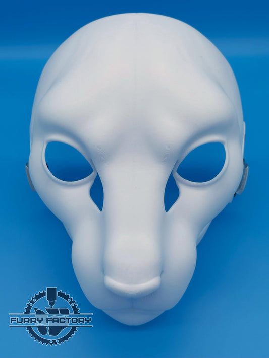 Cat head base, 3D printed, realistic feline mask base, moving jaw