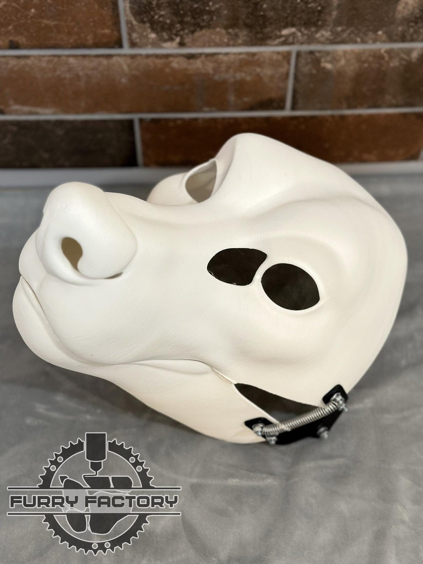Canine Fursuit Head Base - Semi-Realistic 3D Printed Moving Jaw Blank