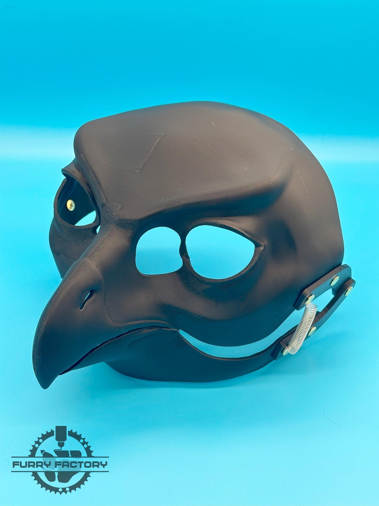 Owl Fursuit Head Base: Realistic 3D Printed Moving Jaw Avian Bird Blank