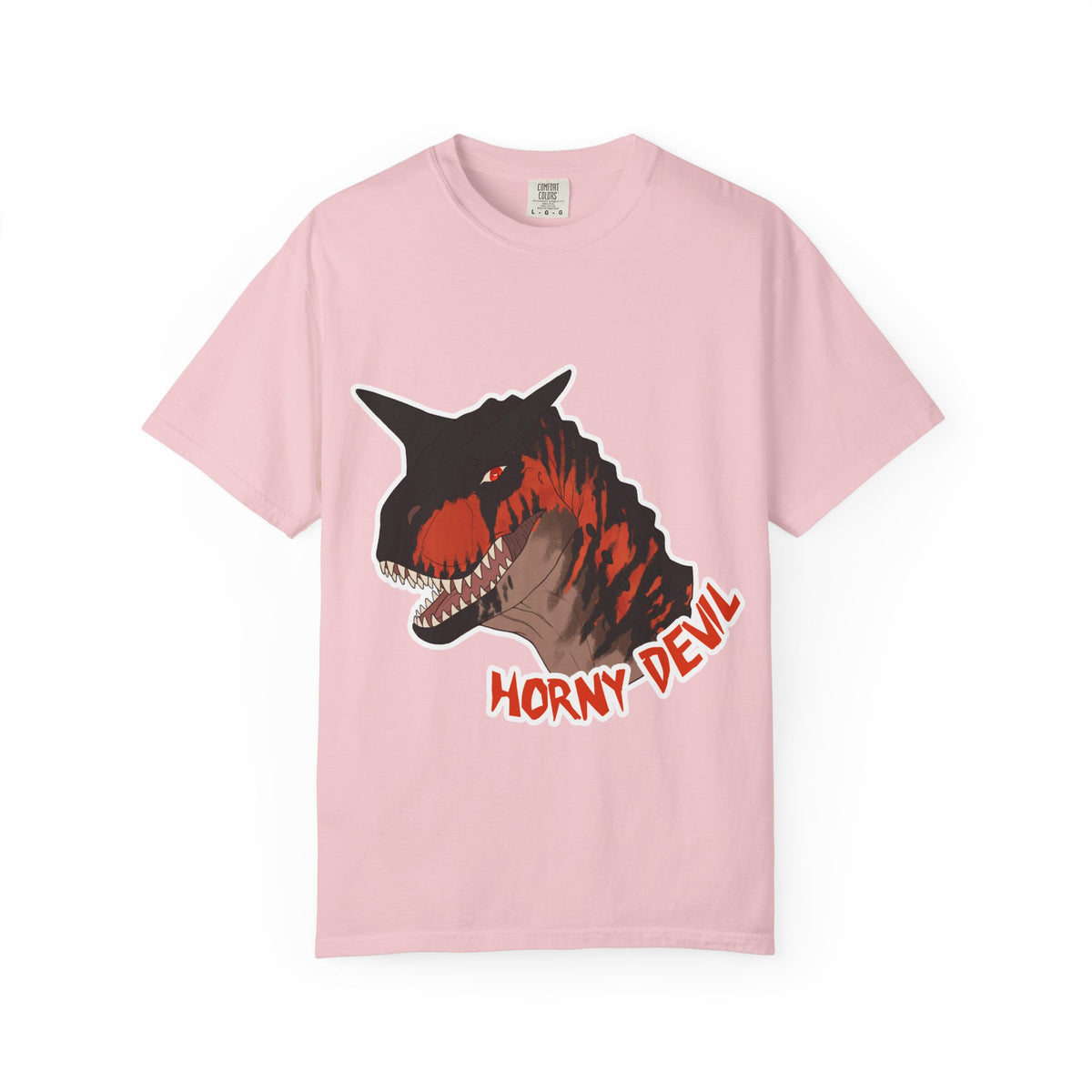 Carnotaurus Dinosaur Graphic Tee: Vintage Zine Style, Ring-Spun Cotton (Adults)