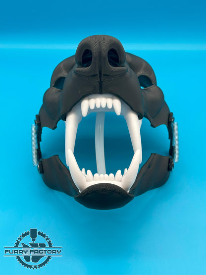 Snarl Hyena Fursuit Head Base Realistic 3D Printed Moving Jaw Teeth Set Blank