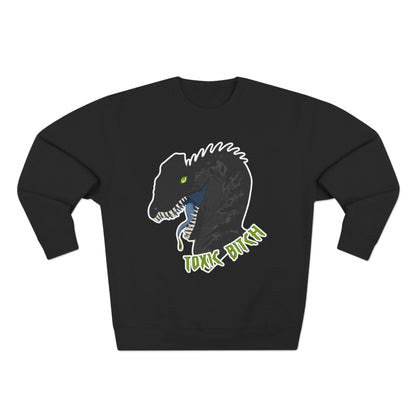 Dilophosaurus Dinosaur "Toxic Bitch" Crewneck Sweatshirt