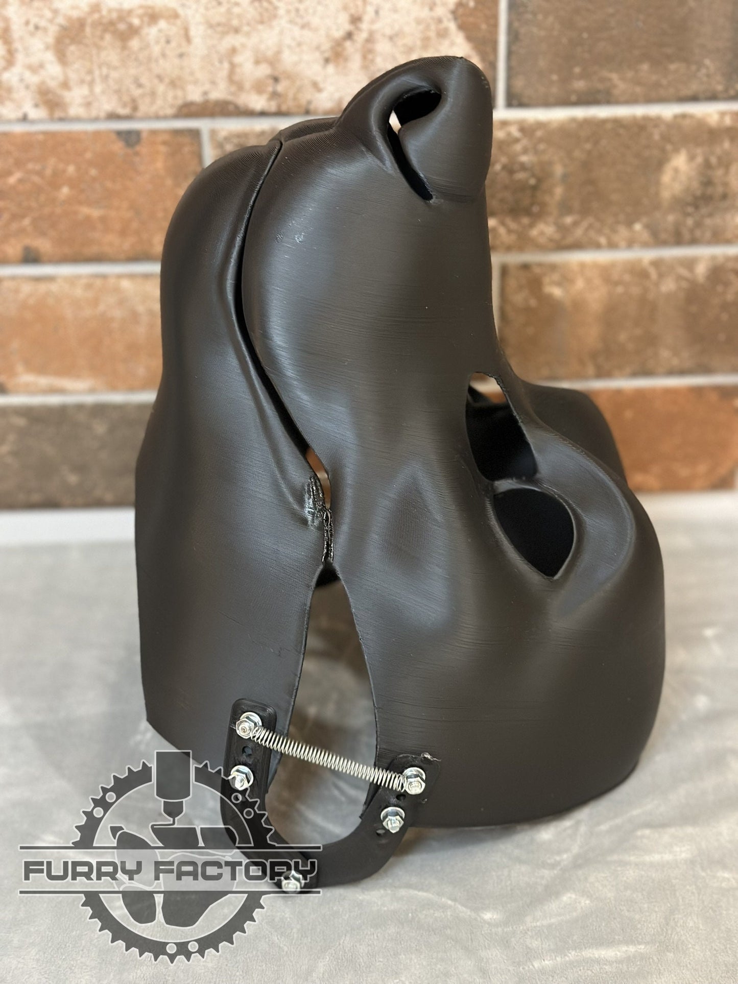 Canine Fursuit Head Base - Semi-Realistic 3D Printed Moving Jaw Blank