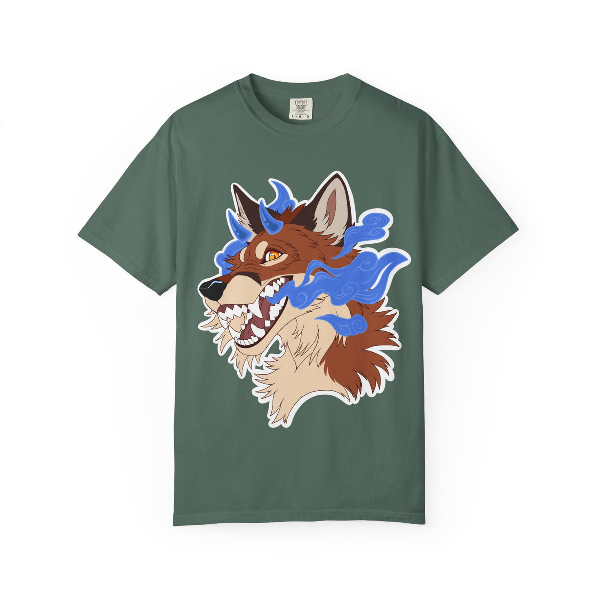 Japanese Fox Yokai T-Shirt | Oni Fox Shirt | Spirit Demon Tee | Furry Art | Artist Zoomorphic Graphic Tee shirt