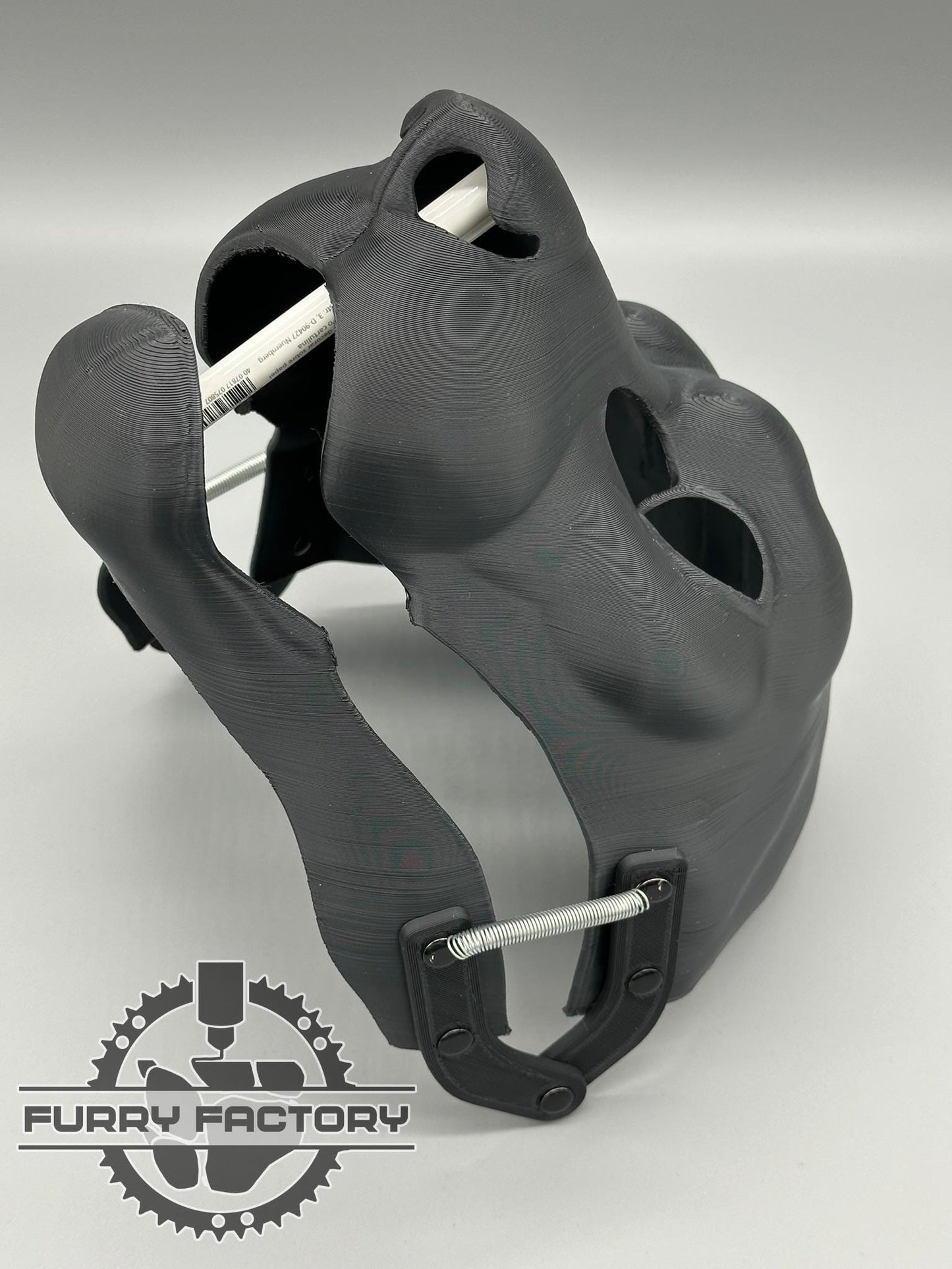 Snow Leopard Fursuit Head Base: Realistic 3D Printed Moving Jaw Feline Snep Blank
