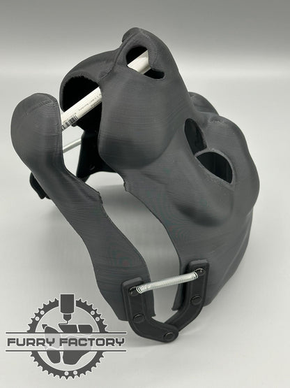 Snow Leopard Fursuit Head Base: Realistic 3D Printed Moving Jaw Feline Snep Blank