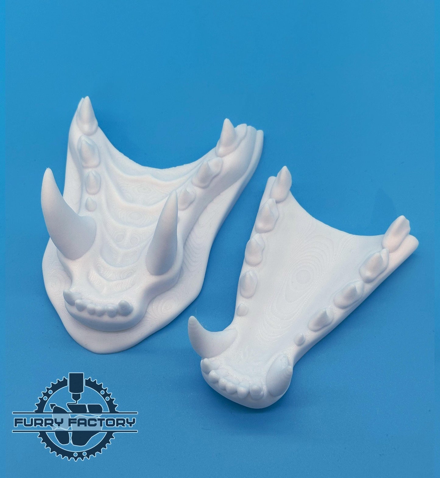 Fox Fursuit Jaw Set: 3D Printed Realistic Teeth for Fox Head Base