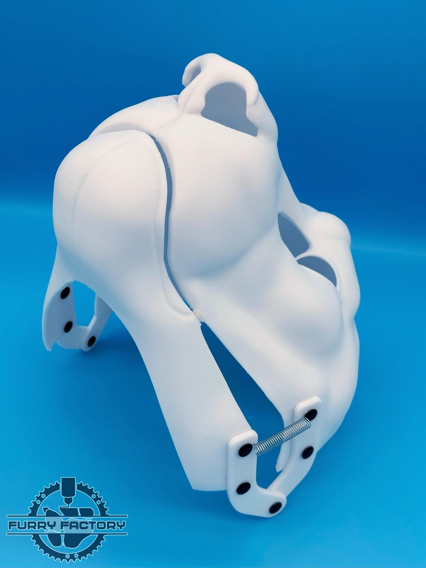 Lion Fursuit Head Base: Realistic 3D Printed Moving Jaw Feline DIY Blank