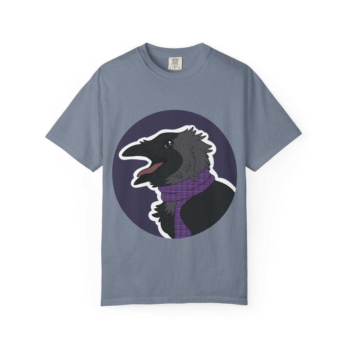 Raven Portrait T-Shirt | Raven with Scarf Graphic Tee