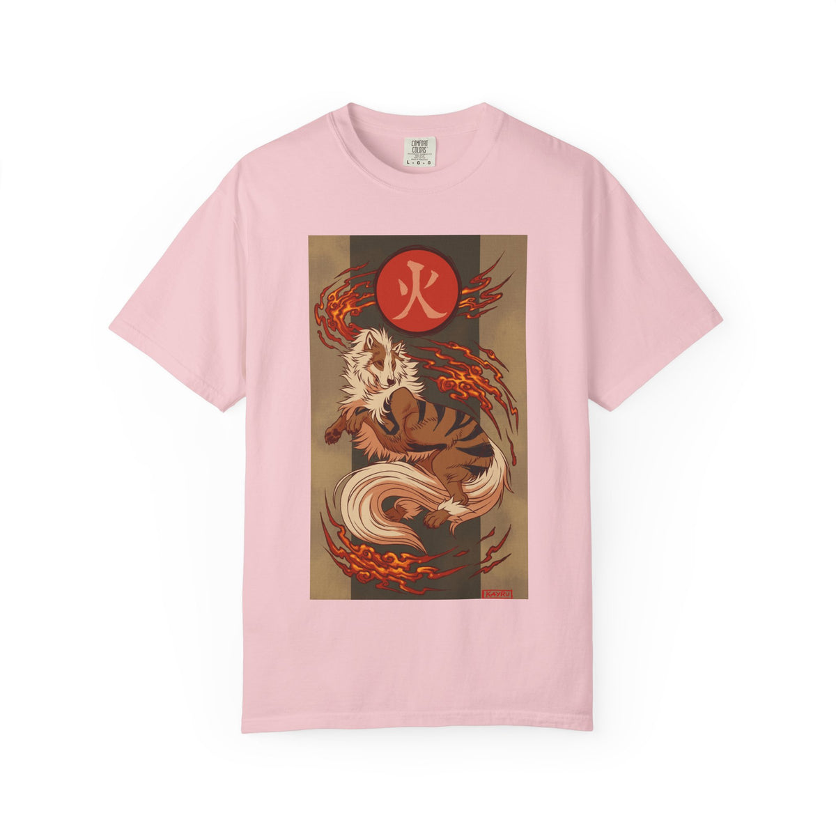 okémon x Okami Crossover | Arcanine x Amaterasu Wearable Art Tee | Japanese Wolf Spirit x Fire Hound T-Shirt | Graphic shirt |