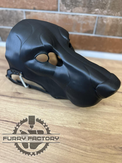 Dobermann Fursuit Kopf Basis: Realistische 3D-gedruckte Kiefer bewegliche Hunde Rohling
