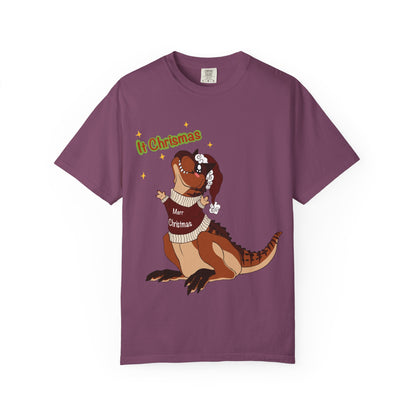 Carnotaurus in Santa Hat | It Christmas Meme | Christmas T-Shirt | Dinosaur Christmas Tee | Dinosaur Lover Gift | Dino Holiday Sweater