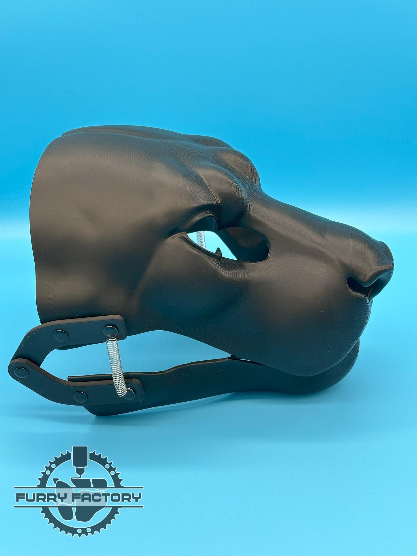 Tiger Fursuit Head Base: Realistic 3D Printed Moving Jaw Feline Big Cat Blank